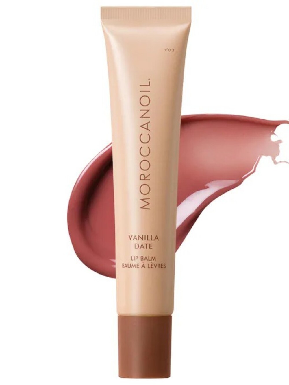 Moroccanoil Lip Balm in Vanilla Date - Sheer pinky nude
